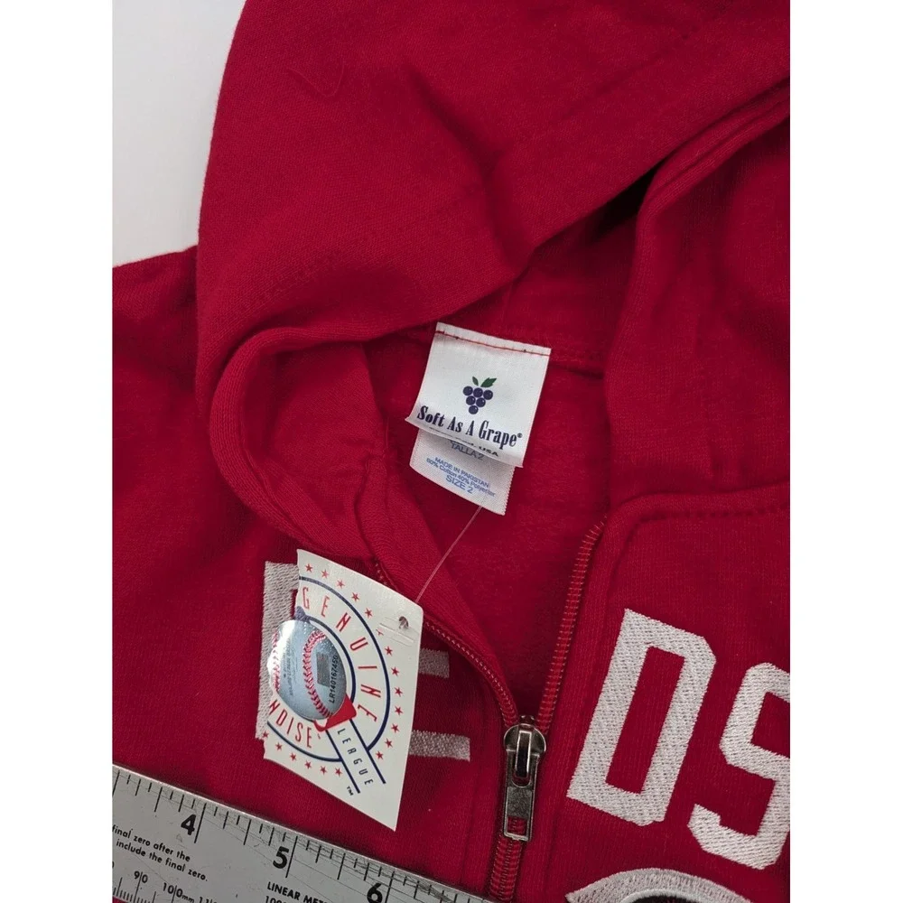 NWT Toddler Soft As A Grape Boston Red Sox‎ Full Zip Hoodie 2T Red
